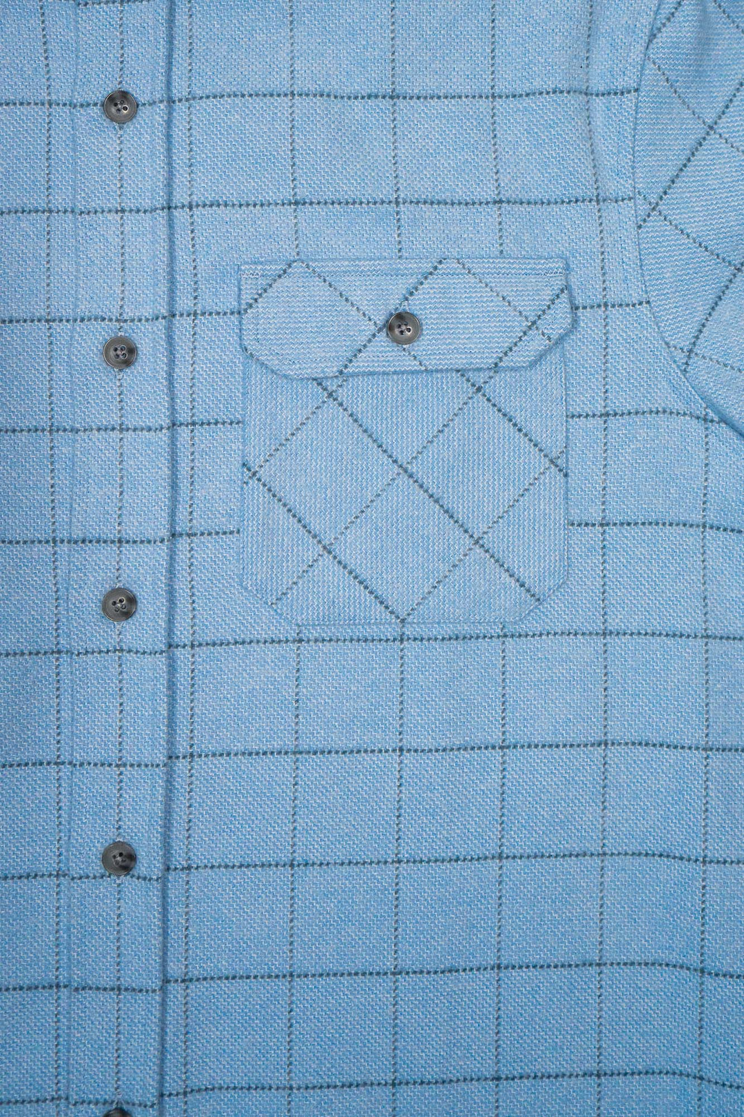 The Grand Flannel Shirt in Glacier, Cotton Flannel for Men