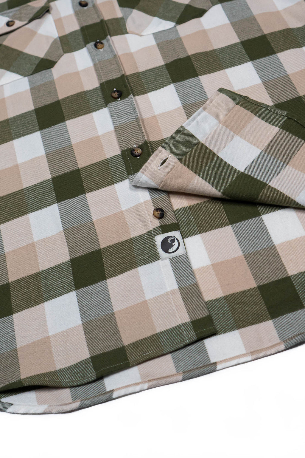 MuskOx Three Seasons Flannel in Pine, 100% cotton lightweight flannel shirt for men