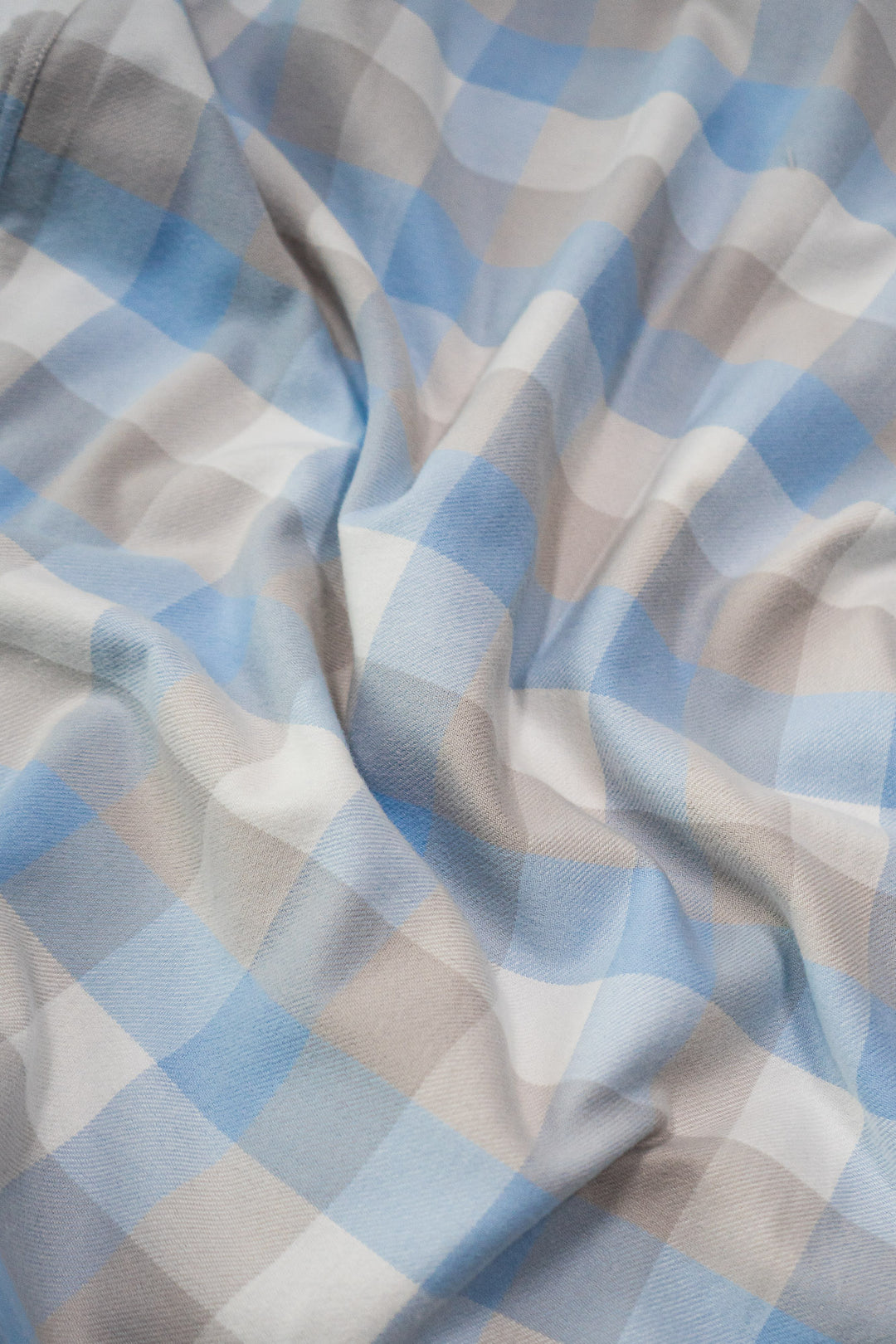 MuskOx Three Seasons Flannel in Vintage Sky Blue, 100% cotton lightweight flannel shirt for men