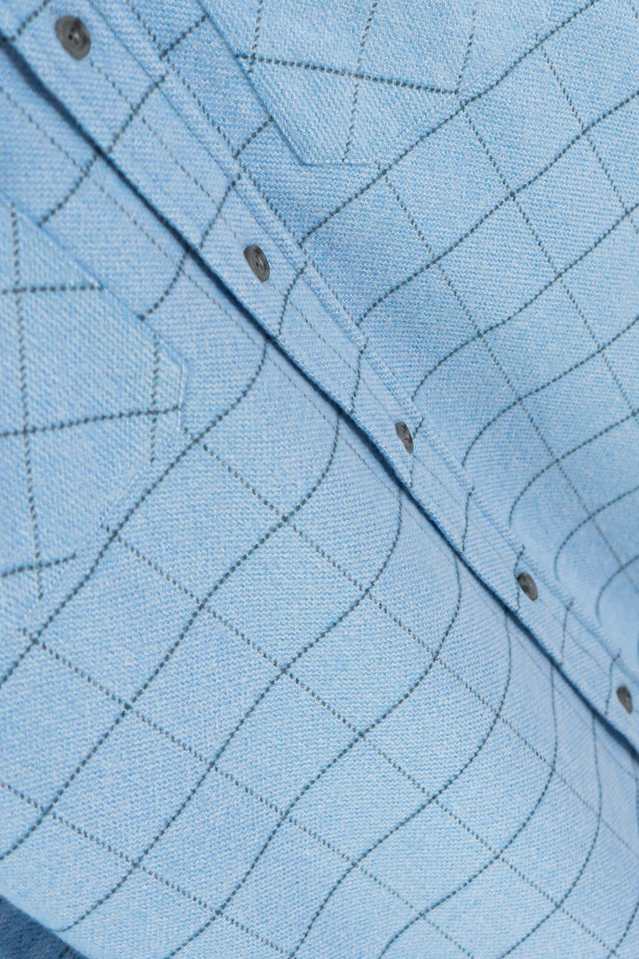 The Grand Flannel Shirt in Glacier, Cotton Flannel for Men