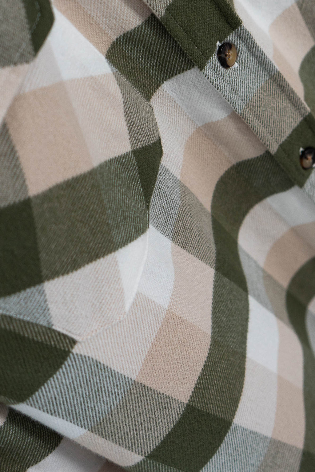 MuskOx Three Seasons Flannel in Pine, 100% cotton lightweight flannel shirt for men