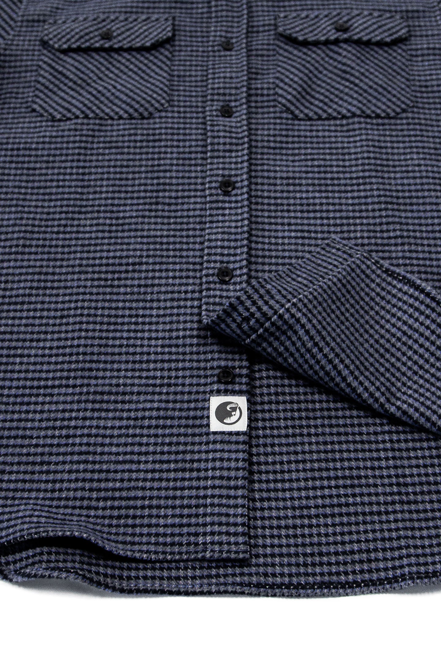 The Grand Flannel in Dark Blue by MuskOx Flannels, 100% Heavyweight Cotton Flannel Shirt for Men