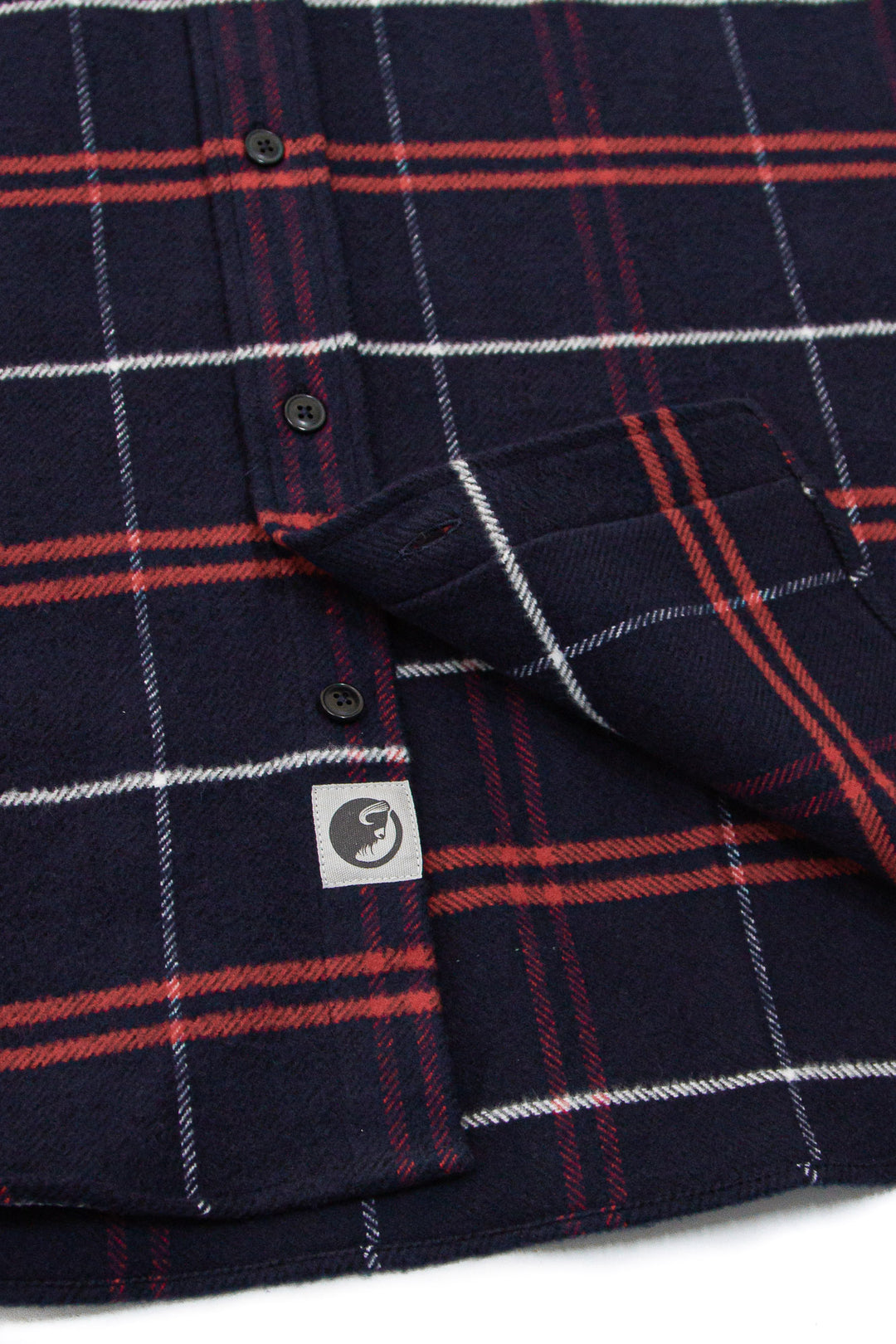 Grand Flannel in Marine Blue Plaid, 100% Cotton Flannel Shirt for Men by MuskOx