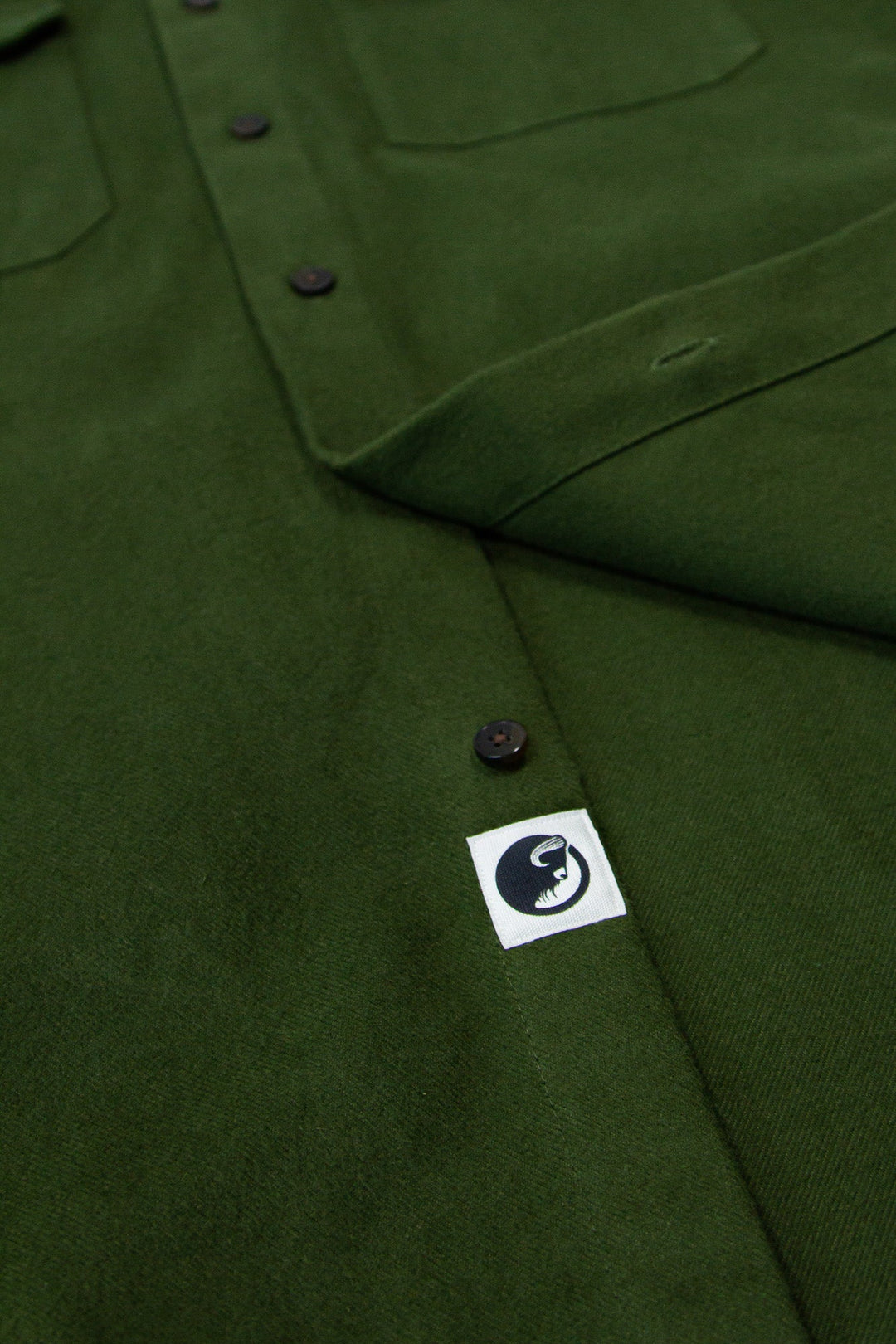 MuskOx Clothing The Yukon Flannel Shirt Jacket, Green. Green Flannel Shirt Jacket. 100% Cotton, Durable Flannel Shirt. Our flannels are made of a heavy duty cotton twill with a soft brushed finish so you can be prepared for any adventure without sacrificing comfort. Since we want you to be built for every occasion, we've included two secure chest pockets and side pockets for you to bring your vitals along.