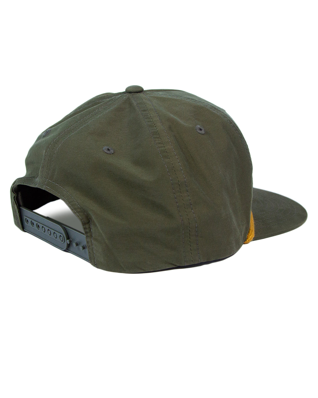 MuskOx Outdoor Apparel, Green Rope and Patch Hat with Gold Accents
