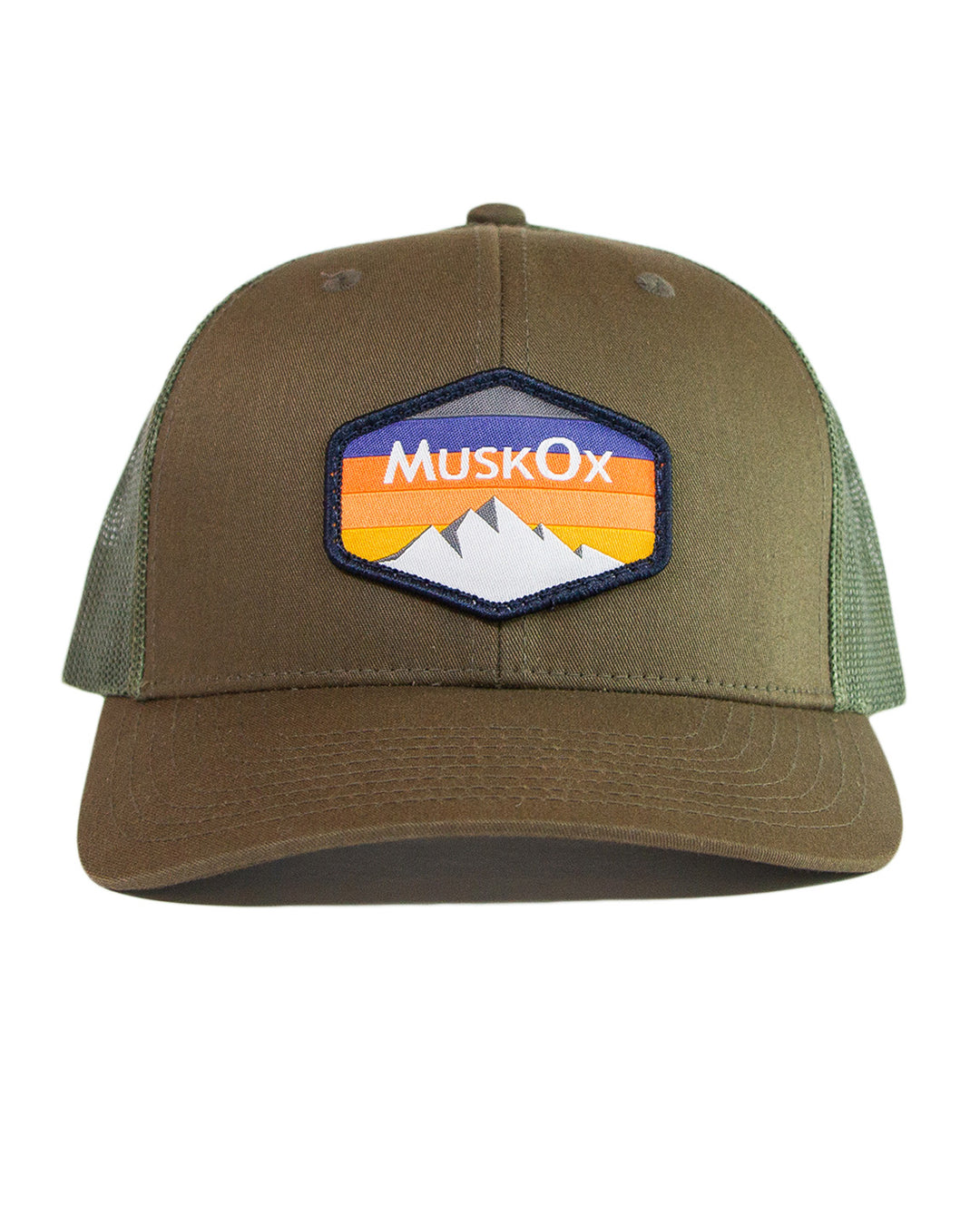 MuskOx Outdoor Apparel Mountain Adjustable Trucker Hat in Loden Green