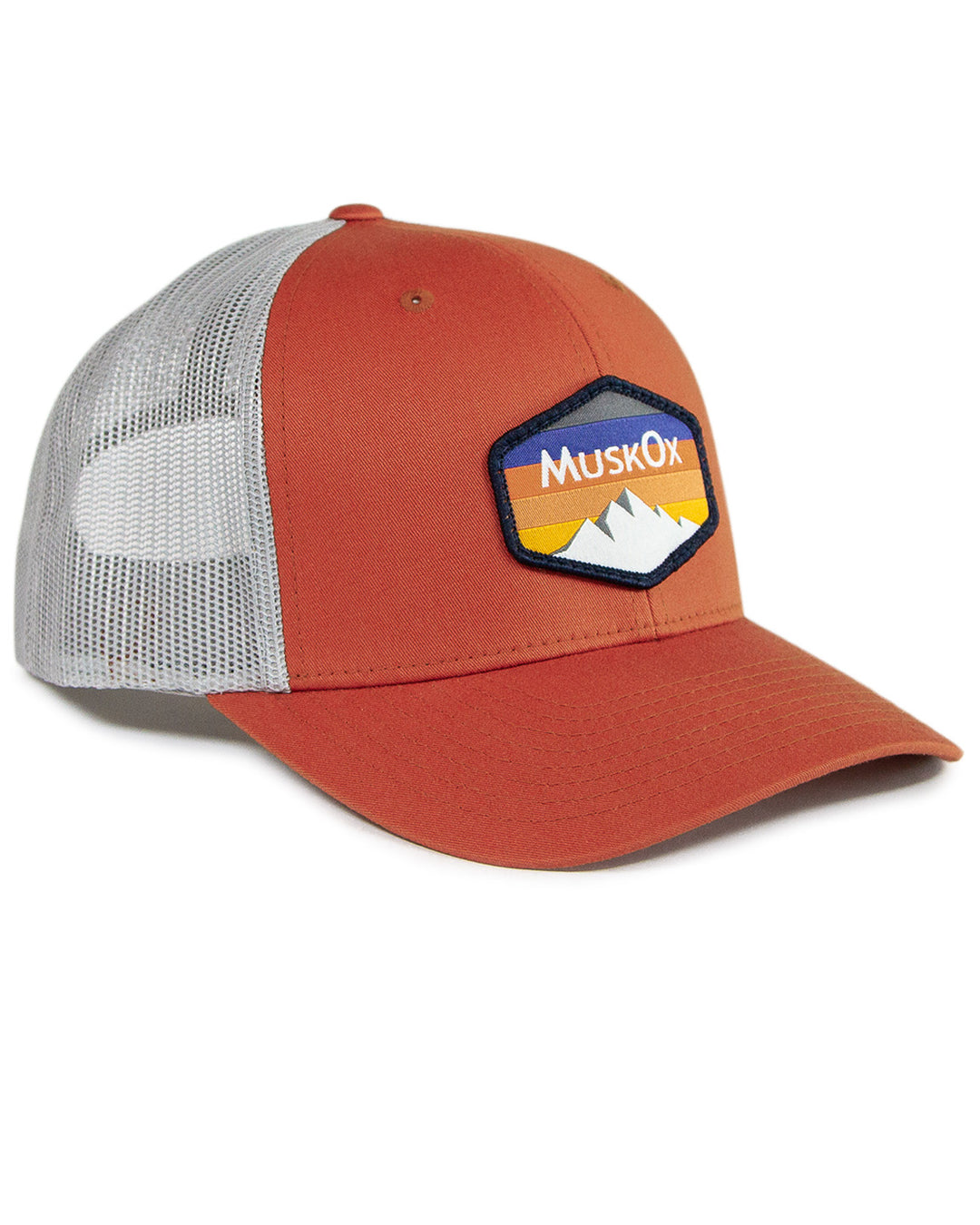 MuskOx Outdoor Apparel Mountain Adjustable Trucker Hat in Ember